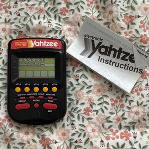 Electronic Hand-Held Yahtzee - Black 1995
